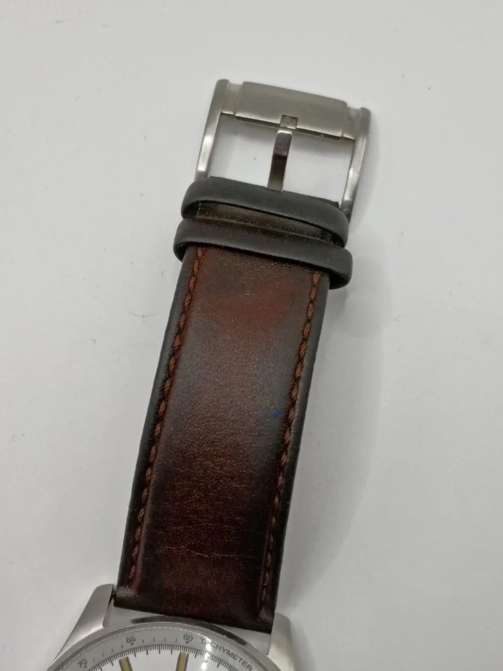 Fossil Sullivan Chronograph Silver Brown Leather BQ2748 Mens Watch